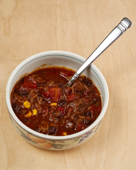 Southwest Style Beef and Black Bean Chili