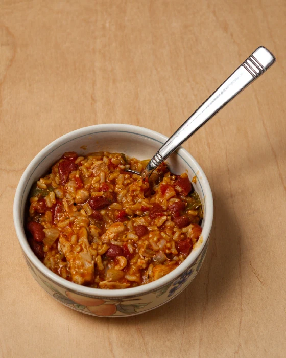 Cajun Chicken and Brown Rice Stew