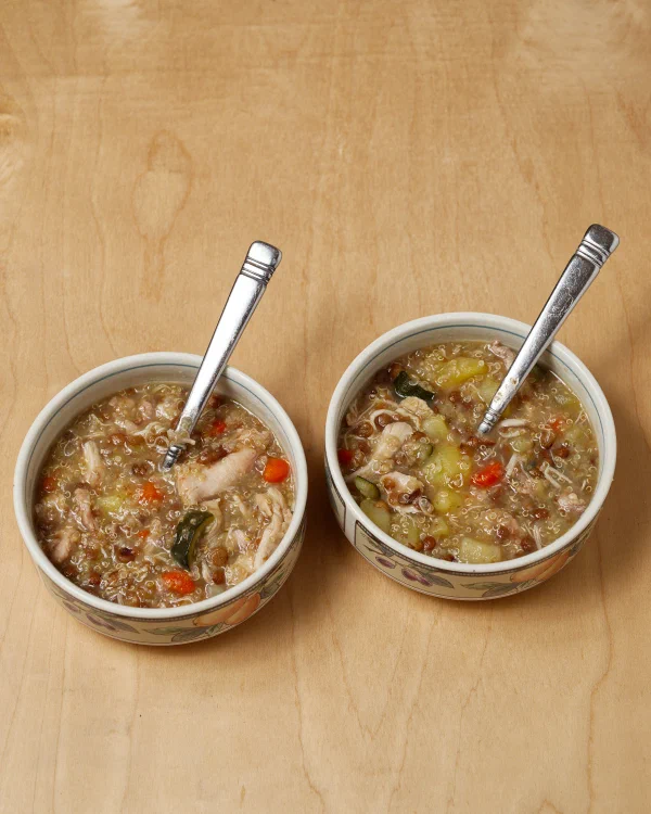 Chicken Quinoa-Lentil Stew for Acid Reflux Relief