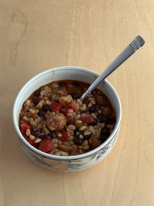 Farro and Italian Sausage Pilaf